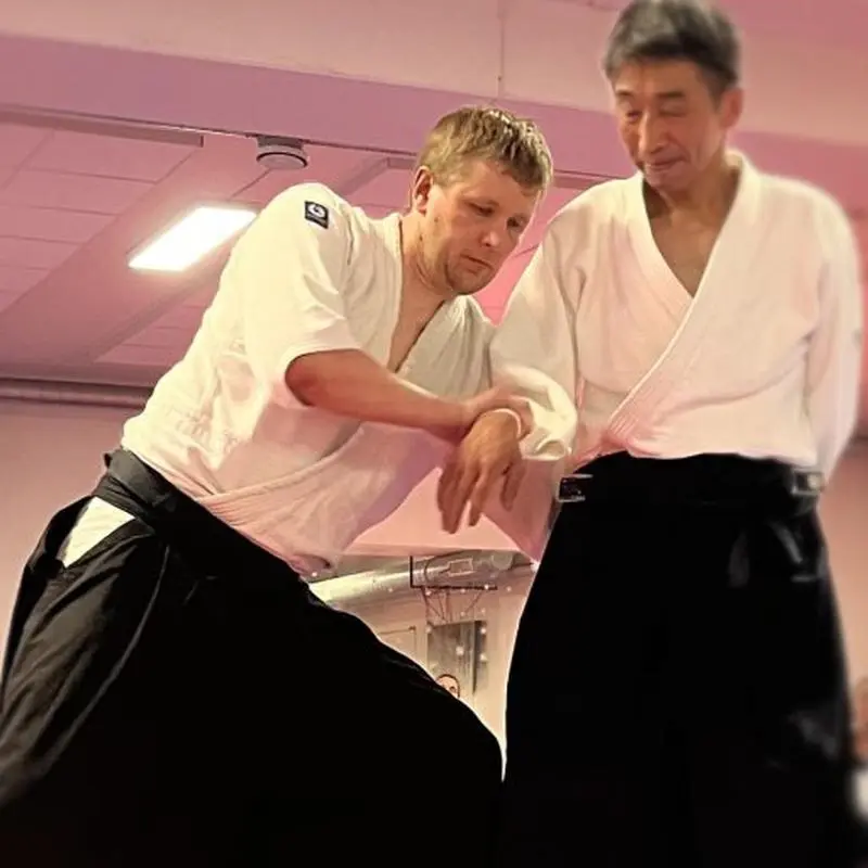 Ariga sensei ja Mikko Oslossa kesäkuussa 2024